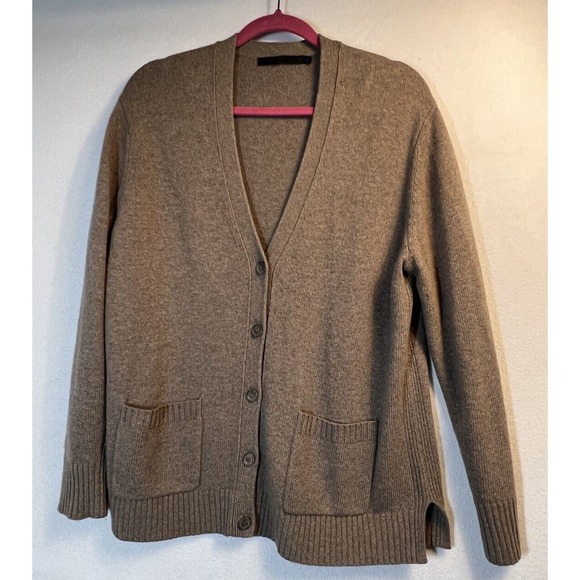 Jenni Kayne Sweaters - Jenni Kayne Everyday Wool Cashmere Cardigan Sweater Buttoned Brown Size L